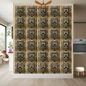 Carreau Finest Gold Black Blue élégant en céramique grecqu