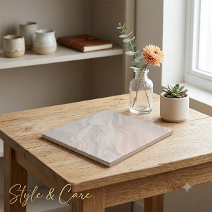 Carreau Finition Marbre Rose Profond Décoratif Carré 4,25"