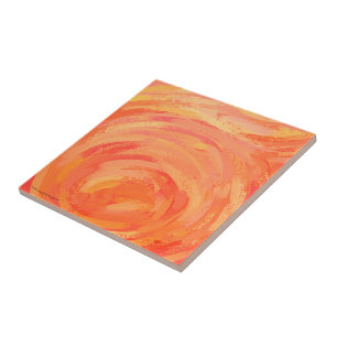 Carreau Fire Lake Orange Swirl