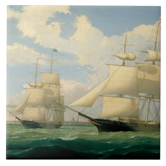 Carreau Fitz Henry Lane - Les Navires "Flèche ailée" (Devant)