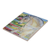 Carreau Fjord Horse Pony Conception murale Stylisé Paysage (Côté)