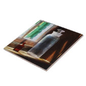 Carreau Flacon de réactif et petite bouteille marron (Côté)