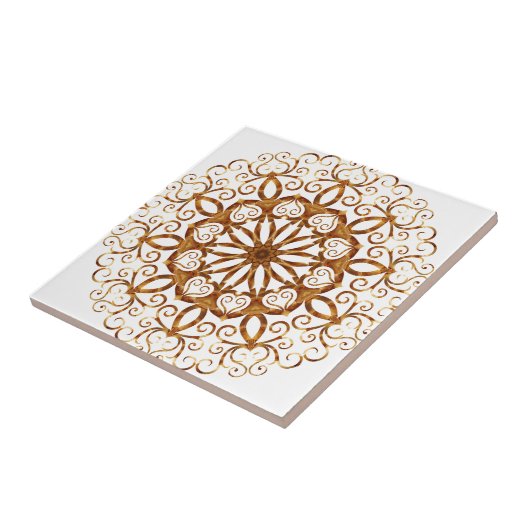 Carreau Flacon d'or en blanc (Côté)