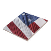 Carreau Flag patriotique américain rouge, blanc et bleu (Côté)