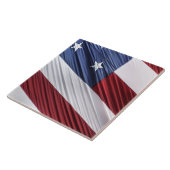 Carreau Flag patriotique américain rouge, blanc et bleu (Côté)