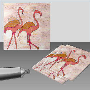 Carreau FLAMANT ROSE DUO Marbre rose