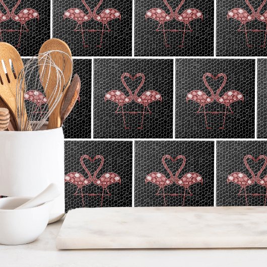 Carreau Flamant rose rose