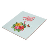 Carreau Flamant rose rose & Hibiscus Tropical Fancy (Côté)