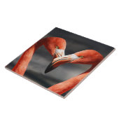 Carreau Flamants roses amoureux (Côté)