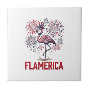 Carreau Flamérica Flamant Patriotique Vintage Conception d