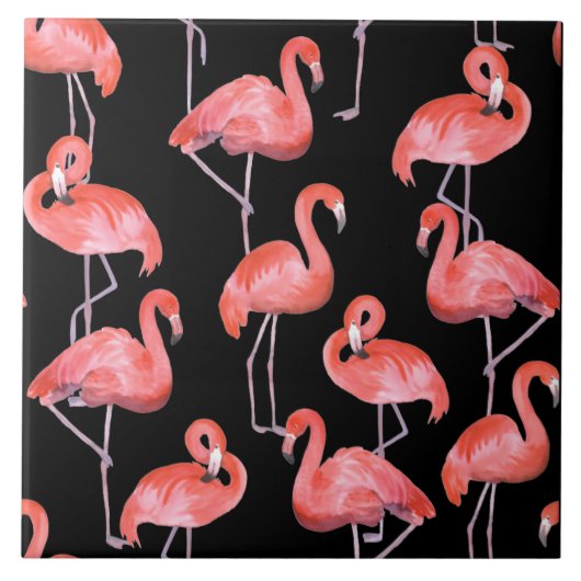 Carreau Flamingos Ceramic Tile (Devant)