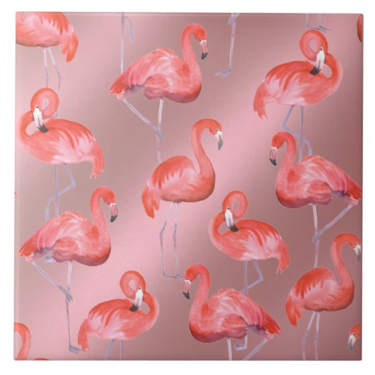 Carreau Flamingos Ceramic Tile (Devant)