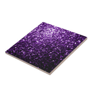 Carreau Flamme de parties scintillant foncé violet brillan