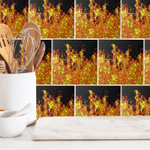 Carreau Flammes de feu noir cool