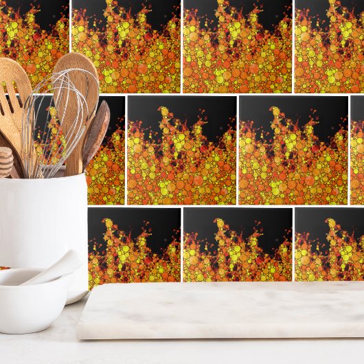 Carreau Flammes de feu noir cool