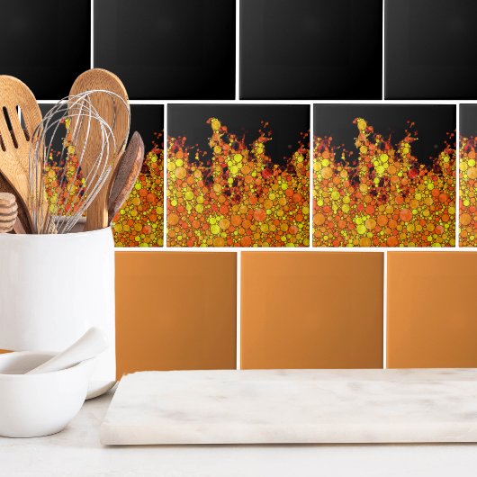 Carreau Flammes de feu noir cool