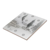 Carreau Flammes de neige des chutes de neige Noël d'hiver (Côté)