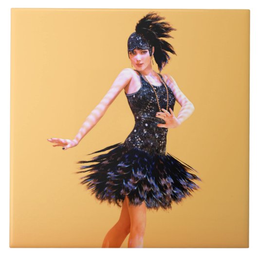 Carreau Flapper Dancing Vintage (Devant)
