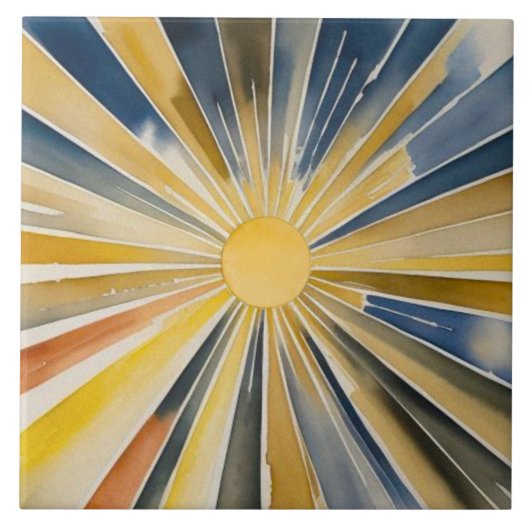 Carreau Flare solaire aquarelle (Devant)