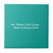 Carreau Flat Teal Background – Back-to-School Texture (Devant)