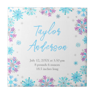 Carreau Fléaux de neige pourpre et bleu Statistiques de na