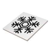 Carreau Flèche de neige noire et blanche (Côté)