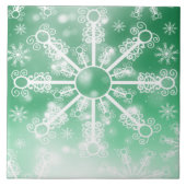 Carreau Flèche de neige verte (Devant)