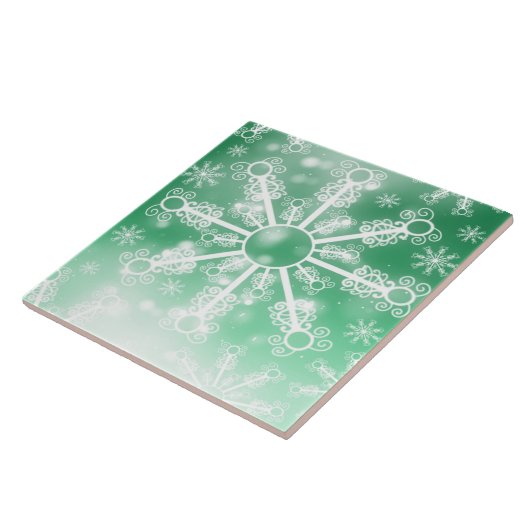 Carreau Flèche de neige verte (Côté)
