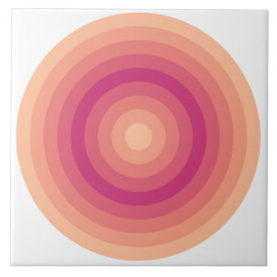 Carreau Flèche flanquée Pinky Flèche Cercles Carrelage cér