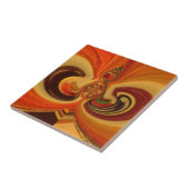 Carreau Flèches Abstraites avec Teardrop Center Art Print (Côté)