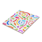 Carreau Flèches de griffes colorées (Côté)