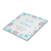 Carreau Flèches de neige violettes et bleues Statistiques (Côté)