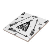 Carreau Flèches de Wigwam amérindiennes (Côté)