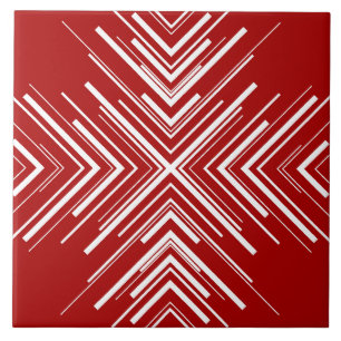 Carreau Flèches en rouge et blanc