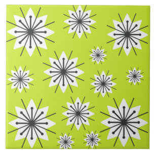 Carreau Flèches modernes du milieu du siècle Chartreuse