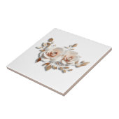 Carreau Fleur 3D White Blush (Côté)