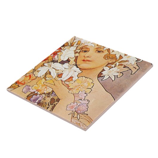 Carreau Fleur Alphonse Mucha (Côté)
