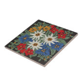 Carreau Fleur alpine suisse Edelweiss (Côté)