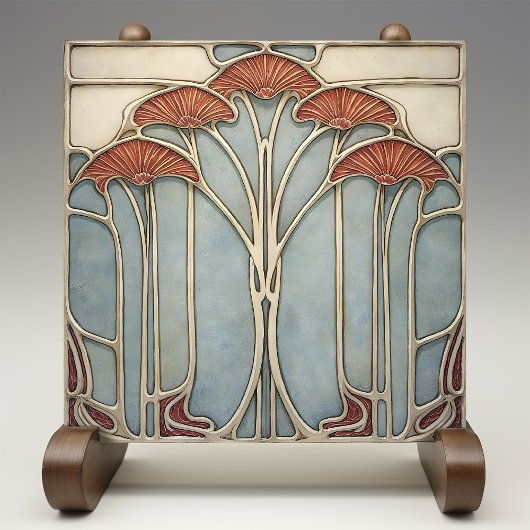 Carreau Fleur Art Nouveau