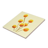 Carreau Fleur australienne native de Billy Button jaune (Côté)