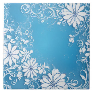 Carreau Fleur blanche