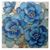 Carreau Fleur Blue Hydrangea (Devant)