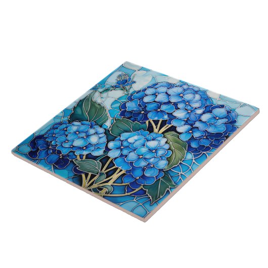 Carreau Fleur Blue Hydrangea (Côté)