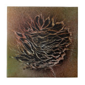 Carreau Fleur Brown Terre (Devant)