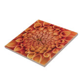 Carreau Fleur Centre Orange Dahlia (Côté)