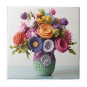 Carreau Fleur Crochetée Infinie - Bouquet Vibrant (Devant)