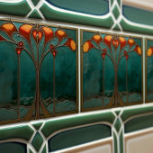 Carreau Fleur d'ambre rayonnante