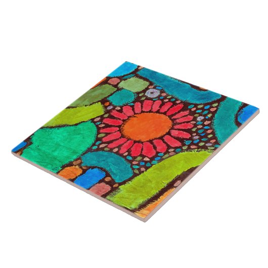 Carreau Fleur dans la vallée, Klee (Côté)