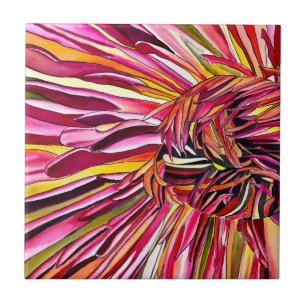 Carreau Fleur d'aquarelle Chrysanthemum