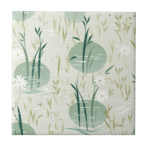 Carreau Fleur de bambou sereine asiatique (10)